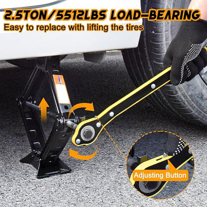 Car Jack Kit Scissor Jack for Car 2.5 Ton (5511 lbs) Tire Jack Tool Kit Universal Car Emergency Kit with Lug Wrench Tire Changing Kit for Car SUV