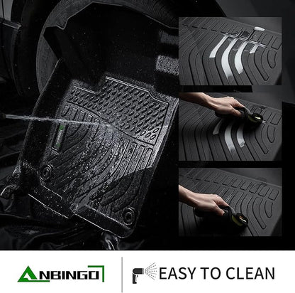 ANBINGO®Floor Mats Fit for Chevy Colorado (Crew Cab) 2023-2025/GMC Canyon All Weather Mats for Chevy Colorado TPE Car Mat Rugs for Chevy Colorado Rubber Trunk Carpet for Colorado Accessories