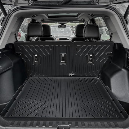 OEDRO Floor Mats for Chevrolet Equinox/GMC Terrain 2018-2024, Custom Fit TPE All Weather Trunk Mat with Backrest for Chevy Equinox Accessories, Anti-Slip Back Seat Protector for Equinox, Full Mat Set