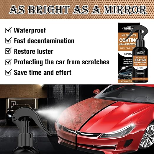 Nexa Turbo Shine Spray,Nexa Car Scratch Remover,Turbo Shine Nexa 3 in 1 High Protection Quick Car Coating Spray(1Pcs)