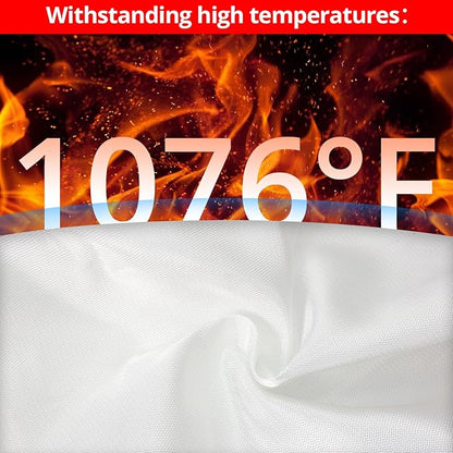 SecuCaptain Emergency Fire Blanket for Home and Kitchen - 8 Pack 40"x40" Flame Suppression Fiberglass Fire Blankets for House Camping Car Warehouse Office Emergency Survival Safety