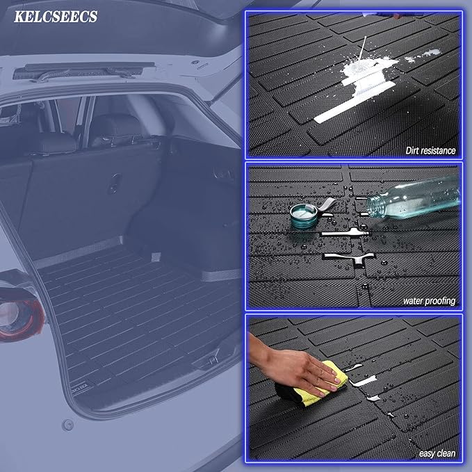 KELCSEECS Floor Mats & Cargo Liner Custom for 2007 2008 2009 2010 2011 Camry(Not Fit Hybrid) All Weather Car Mats Cargo Mat Trunk Mat Camry Floor Mats Trunk Liner Accessories