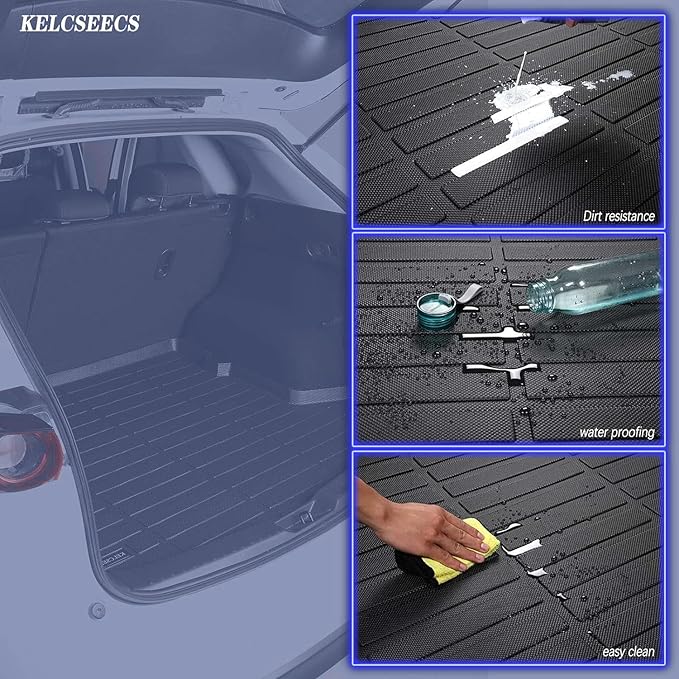 KELCSEECS® Floor Mats & Cargo Liner with Backrest Mats for 2025 2024 2023 2022 2021 2020 2019 Subaru Ascent 7/8 Seat All Weather Car Mats Subaru Ascent Floor Mats Backrest Trunk Mat Accessories