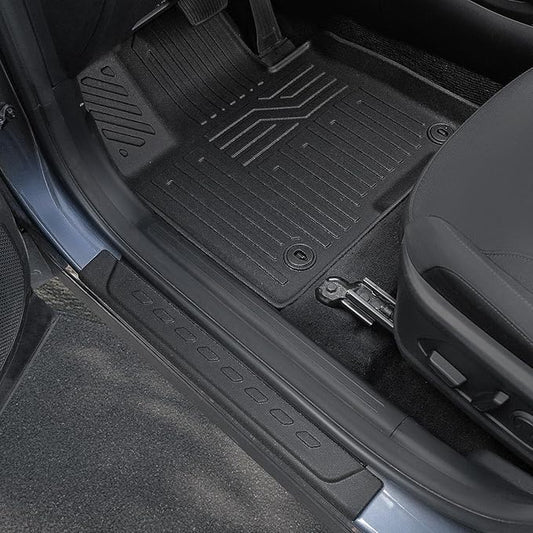 Floor Mats Set for 2022-2025 Hyundai Tucson Gas, Full Coverage All Weather Floor Mats Cargo Mat with Backrest Protectors & Door Sill Guards for Tucson Accessories(Not fit Hybrid)