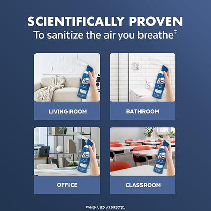 Lysol Air Sanitizer Spray with Odor Eliminator for Home & Office, Sanitizing Spray, Air Freshener Alternative, White Linen Scent, 10 oz (Pack of 3)