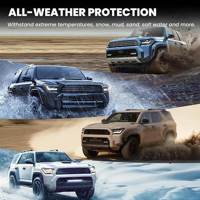 LASFIT Floor Mats for Toyota 4Runner 2025-2026 (Only fit Hybrid) wtih Trunk mat&backrest mat, All Weather TPE Custom Fit Floor Liner for 4 Runner TRD/Limited/Platium 6th gen Front&Rear Car Mats, Black
