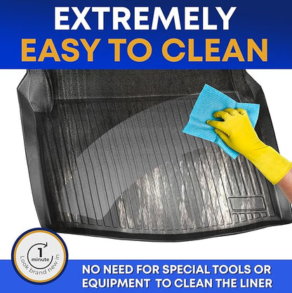 Premium Cargo Liner for Mercedes-Benz C 300 4MATIC Sedan 2015-2021 - Custom Fit Car Trunk Mat - All-Season Black Cargo Mat - 3D Shaped Laser Measured Trunk Liners for Mercedes-Benz AMG C 63