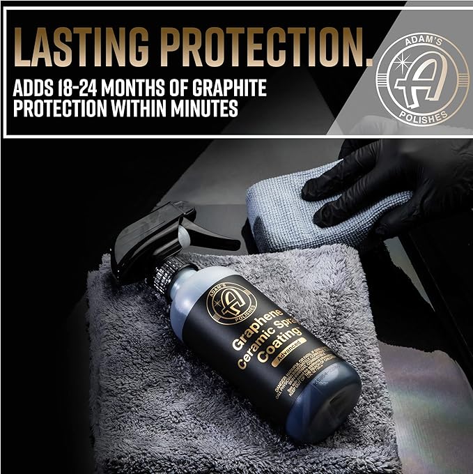 Adam's Polishes Advanced Graphene Ceramic Spray Coating - 18+ Months Sprayable Graphene Oxide Ceramic Coating for Cars, Boats, RV's & Motorcycle | Adds Extreme Gloss, Depth, Shine & Protection