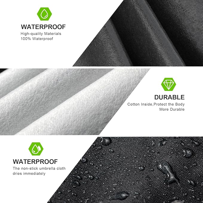 KouKou Car Cover Waterproof All Weather, 7 Layers Outdoor Car Covers for Automobiles with Zipper, Universal Fit Hatchback Subaru Impreza,Mazda 3,VW Golf, BMW X2, ect. (Length to164-178 inch)