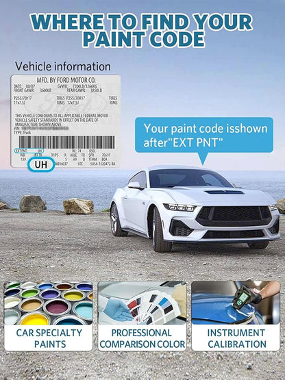 Blue Jeans Metallic(N1) Touch Up Paint for Ford, Car Paint Scratch Repair Remover Pen Color Exact Match, Quick and Easy Fix Automotive Chips and Nicks Scuff