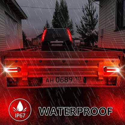 Agrieyes 6 Inch Oval LED Trailer Lights, Submersible Boat Trailer Light, with Brake, Turning Signal, Reverse Light, Backup Light, DOT Compliant