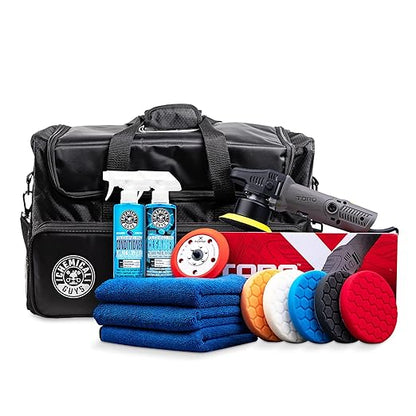 Chemical Guys HOL351 TORQX Random Orbital Polisher Complete Detailing Kit with Arsenal Range Polisher Bag - 13 Items