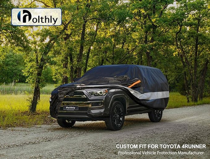 10 Layers SUV Car Cover Custom Fit for Toyota 4Runner (2002-2024) Waterproof All Weather for Automobiles, Outdoor Full Cover Sun UV Rain Protection.Black