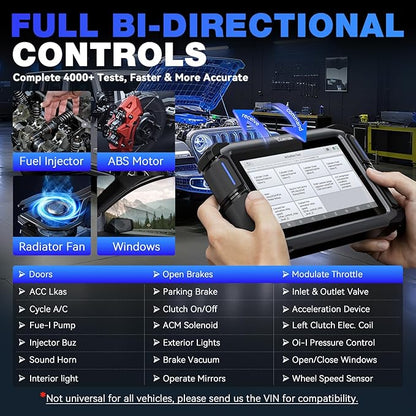VDIAGTOOL Bidirectional Scan Tool VD70, OBD2 Scanner Diagnostic Tool with ECU Coding, 36+ Resets, PMI, FCA AutoAuth, All System, CAN FD & DoIP, V.A.G. Guide, 3-Year Update