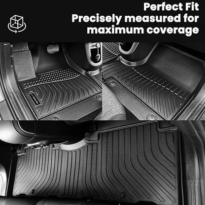 Auxko All Weather Floor Mats Cargo Mat Fit for 2025 2026 Honda Civic Hybrid Sedan TPE Liners Accessories All Season Guard Odorless Anti-Slip Floor Mats Trunk Mat for Honda Civic Hybrid Sedan Black