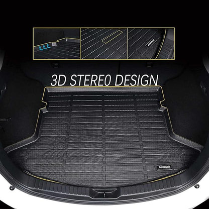 KELCSEECS® Floor Mats & Cargo Liner Custom for 2018-2022 Honda Accord/Honda Accord Hybrid All Weather Protection TPE Floor Liners Front& Rear Row Full Set Accessories Black