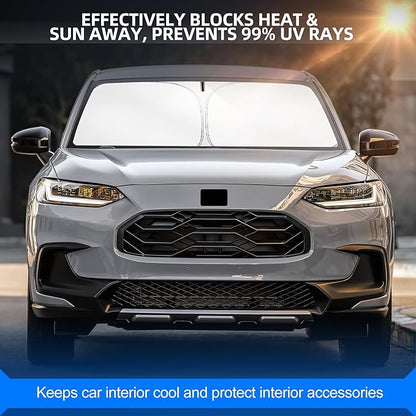 Windshield Sun Shade for Honda HR-V (LX Sport EX EX-L) 2023-2025 2026 Foldable HRV Sunshade Custom Fit Front Window Car Interior Accessories Protector Blocks UV Rays