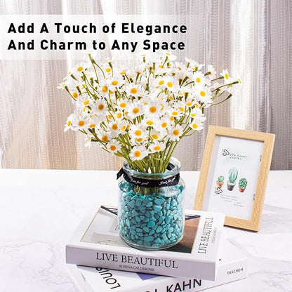 0.5 Lb/230g Blue Howlite Turquoise Crushed Stone Crystal Chips Bulk, Aquarium Gravel Rocks Polished Tumbled Stones Marble for Vases Filler, Garden and Fish Tank Decoration - 7-9mm