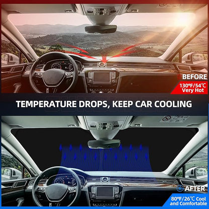 Windshield Sun Shade for Kia Optima 2016-2020 Foldable Sunshade Custom Fit Front Window Car Interior Accessories Protector Blocks UV Rays