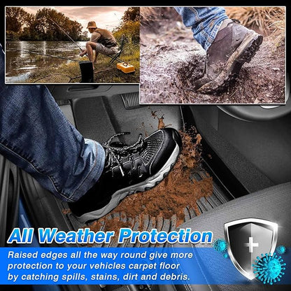 Cartist Floor Mats Custom Fit for Ford Escape/C-max 2013 2014 2015 2016 2017 2018 2019 All Weather Floor Liners for Ford Escape Accessories Carpet Protection TPE Odorless