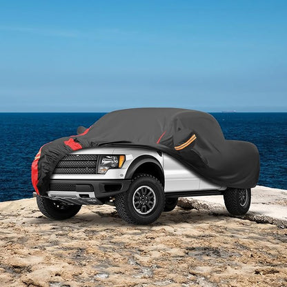 Car Cover Outdoor Automobiles Waterproof All Weater Truck Cover for Chevy Silverado, GMC Sierra, Ford F150/F 150 Heavy Duty Outdoor Pickup Cover Snow Uv Sun Protection