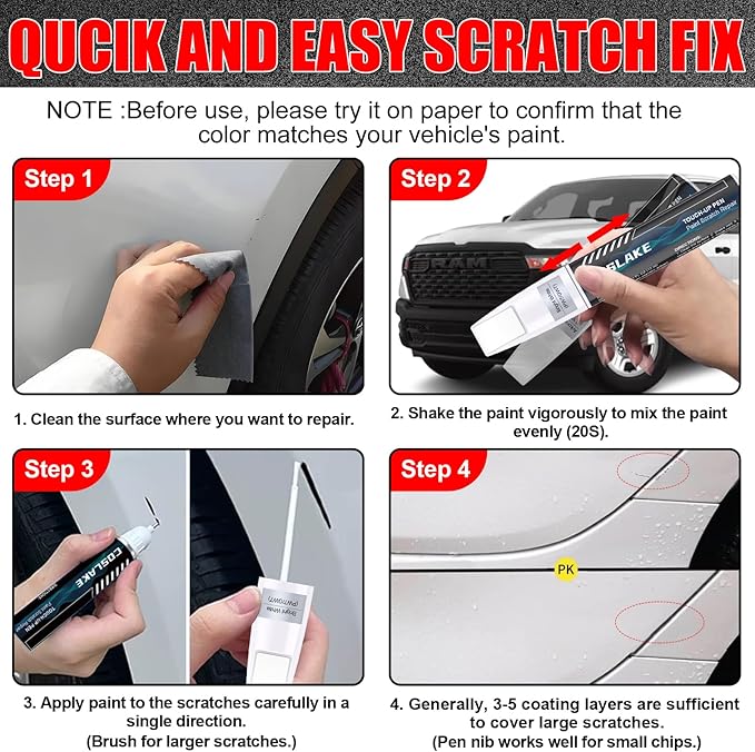 Car Touch Up Paint(Patriot Blue Pearl-Coat(PPX/RPX)) for Dodge Ram, Car Paint Scratch Repair Kit, Quick & Easy Solution to Repair, 2 in 1 Scratch Remover Pen with 2PCS Disposable Micro Applicators