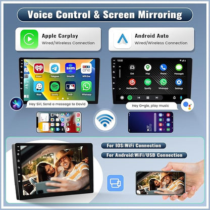 UNITOPSCI 4G+64G 8Core Android 13 Car Stereo for Hyundai Tucson 2015-2018 Wireless Apple CarPlay Android Auto 9” Touchscreen Bluetooth 5.0 GPS Navi DSP Mirror Link WiFi FM/RDS SWC+Backup Camera Mic