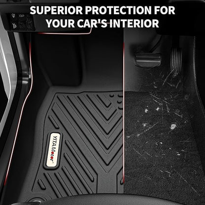 YITAMOTOR Floor Mats & Cargo Liner Set Fit for Toyota 4Runner 2024, Custom Fit TPE All-Weather Floor Liners 2013-2024 Toyota 4Runner 5 Passenger Model w/o Sliding Rear Tray, Black