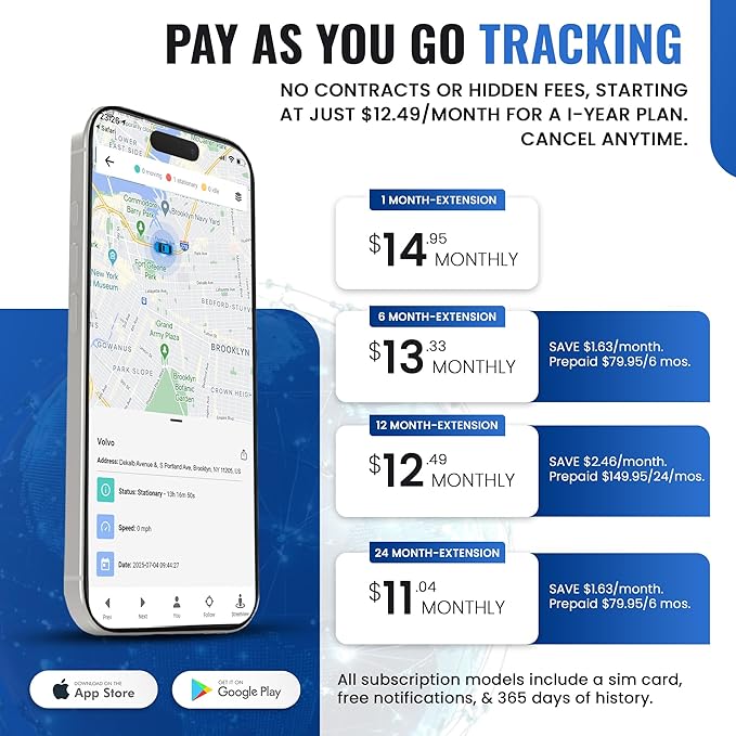 REWIRE SECURITY 104-Plus 4G Magnetic GPS Tracker for Vehicle | Easy Mount | Fits with Car, Truck, Van & Motorbike | Portable Live Tracking | Up to 4 Month Battery Life | Low Cost Subscription Plans