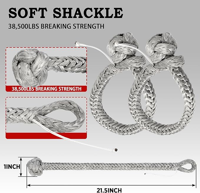 Nylon Kinetic Recovery Tow Rope Heavy Duty Offroad Snatch Strap for for Trucks SUV UTV ATV Tractor Car Jeep, Tractor, Bobcat, Ram 2500, Silverado 2500, Ford F250 (Golden, 1" x 30')
