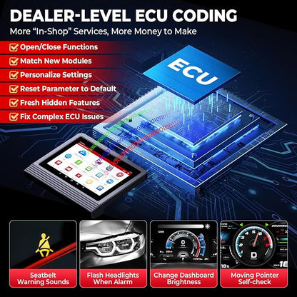 LAUNCH X431 PRO3 V+ 5.0, 2025 Upgrade Bluetooth Bi-Directional Scan Tool, OEM Topology Mapping, HD Trucks Diagnosis, Online Coding, 55+ Services, CAN FD AutoAuth FCA SGW, 2-Year Free Update