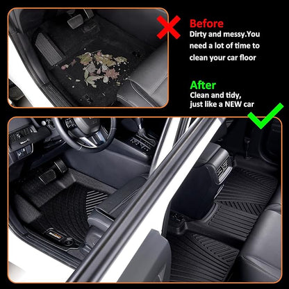Binmotor-Floor Mats Cargo Liner Set for GMC Terrain 2024-2018丨2018-2024 Chevy Equinox, All Weather Car Floor Mats 2024 GMC Terrain/Chevy Equinox Accessories for Terrain