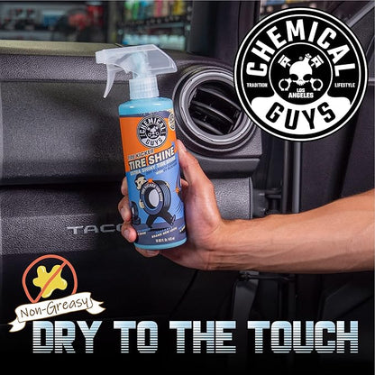 Chemical Guys Tire Kicker Sprayable Extra Glossy Tire Shine (Works on Rubber, Vinyl & Plastic), Great for Cars, Trucks, SUVs, Motorcycles, RVs & More, 16 oz (2 Pack)