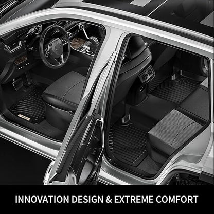 OEDRO Floor Mats Fit for Toyota Camry 2011-2007, Custom Fit Front & 2nd Row Floor Liner Set, TPE All Weather Protection Camry Car Mats, Black