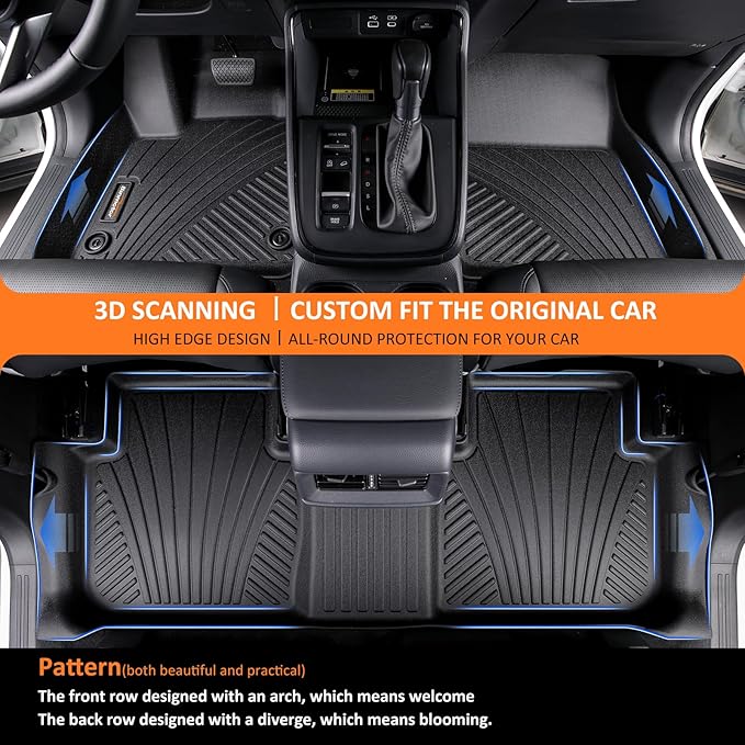 Binmotor-Floor Mats & Cargo Liner for Jeep Grand Cherokee 2016-2021 (Non L) & 2022 Grand Cherokee WK丨All Weather Car Mat Grand Cherokee Accessories Cargo Mat Floor Liners Trunk Liner