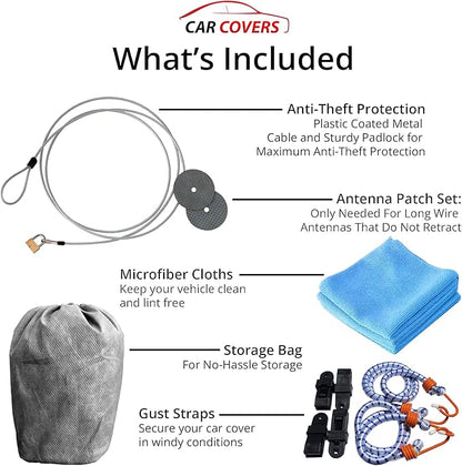 Car Covers Weatherproof Max Car Cover & Warranty Compatible with Chevrolet 1953-1957 Corvette – Outdoor Cover Theft Cable Lock Car Accessories Better Than Waterproof