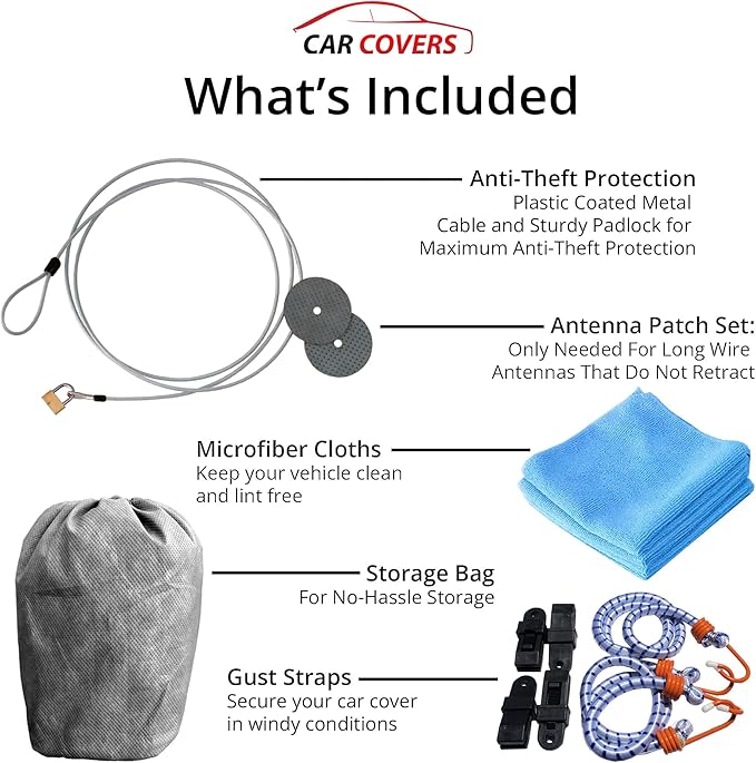 Car Covers Weatherproof Max Car Cover & Warranty Compatible with Chevrolet 1962-1967 Corvette Sting Ray- Outdoor Cover Theft Cable Lock Car Accessories Better Than Waterproof