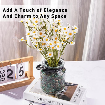 0.5 Lb/230g Green Agate Aquarium Gravel Rocks Crushed Stone Crystal Chips Bulk, Natural Crystal Quartz Stone Pebbles Irregular for Aquarium, Vase Fillers, Succulent Plants Decor - 5-7mm