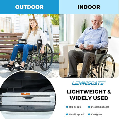 LEMNISCATE 10FT Wheelchair Ramp for Home Steps, 120" Lx29.2 W, Non-Skid Portable Handicap Ramps for Wheelchairs for Home Entry, Doorways, Shed, Stairs, Curbs, Walkers, Scooter, 800LBS Capacity