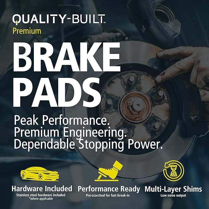 Premium Semi-Metallic Front Brake Pads (1001-1294M) Replacement for BMW X4 2018-2017, X5 2018-2007, X6 2019-2008