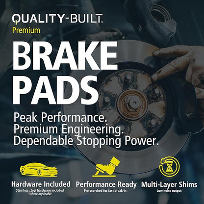 Premium Semi-Metallic Front Brake Pads (1001-0934M) Compatible with Ford Expedition 2003-2006, Lincoln Navigator 2003-2006