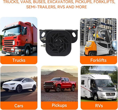 760 Back-up Alarm 12V-48V 110dB IP67 Waterproof Dust-Proof Reversing Warning Alarm with Super Loud Beeper Tone for Truck Van Forklift Car Lorry Agricultural Vehicles