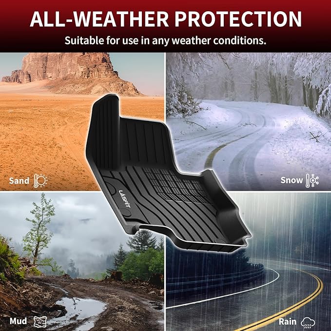 LASFIT Floor Mats & Cargo Mat for Mercedes Benz GLE SUV 2020-2026 350/450 / 450e / 580/53 AMG / 63 AMG S (Fit 5 Seats, Not Fit Coupe), All Weather TPE Car Mats for GLE Floor Liners & Trunk Mat