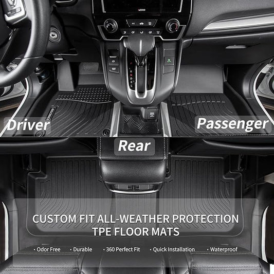 KELCSEECS Floor Mats & Cargo Liner Custom for Benz GLC 300 350e 43 AMG 2025 2024 2023 TPE Car Mats Floor Liners Automotive Trunk Mat GLC All Weather Trunk Liner Black