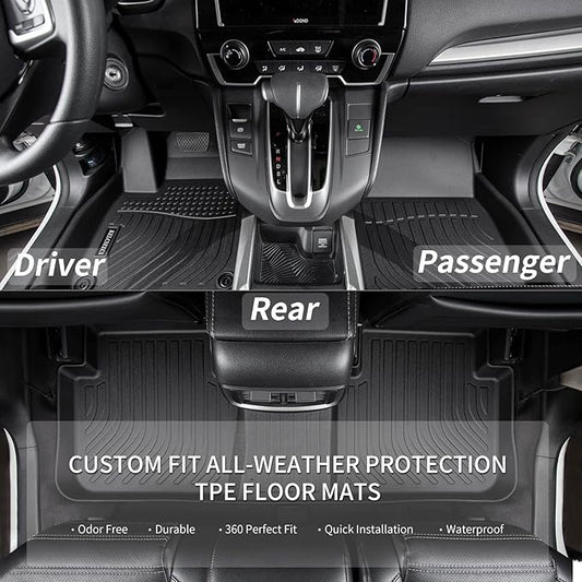 KELCSEECS® Floor Mats & Cargo Liner Custom for Acura RDX 2025 2024 2023 2022 2021 2020 2019,All Weather Protection TPE Floor Liners Front& Rear Row Full Set Acura RDX Accessories Black
