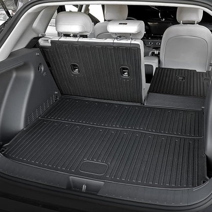 Floor Mats Set for 2024 2025 Hyundai Kona Gas, Full Coverage All Weather Floor Mats Cargo Mat with Backrest Protectors & Door Sill Guards for Hyundai Kona Accessories (Not fit EV/Electric)