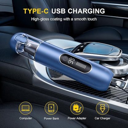 Car Cordless Handheld Vacuum, 13000PA Suction, 4-in-1 Blow & Suction, Rechargeable, for Car, Home, Pet, Office