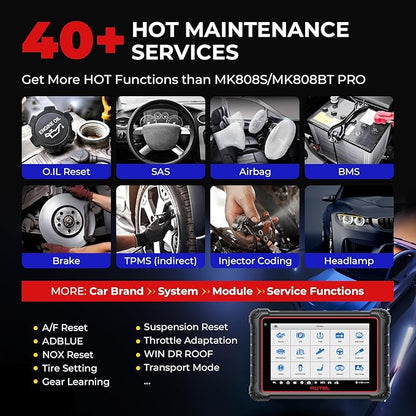 Autel MaxiPRO MP900-BT KIT Scanner: 40+ Service, 3K Bidirectional Tests, OE Coding, DoIP CAN-FD, 2025 Up of MP900BT MP900E MP808S MP808BT PRO w/Full OBD Kit, Same as MS906 Pro MS906 Max MS908S PRO II