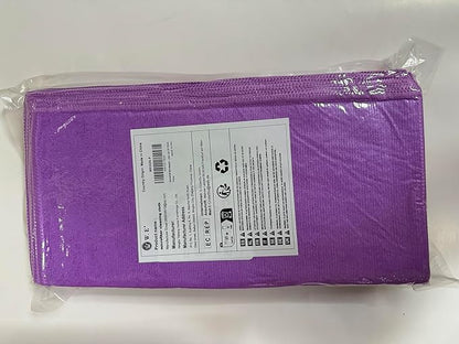 Microfiber Cleaning Cloth-24Pcs (13x13 inch) Ultra Soft Highly Absorbent Rags for Housekeeping-Machine Wash (Purple)