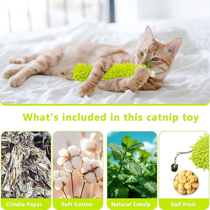 1 Pack Catnip Toys, Soft Cat Pillows Toys, Kitten Caterpillar Catnip Toys,Indoor Interactive Cat Kicker Toys for All Age Cat